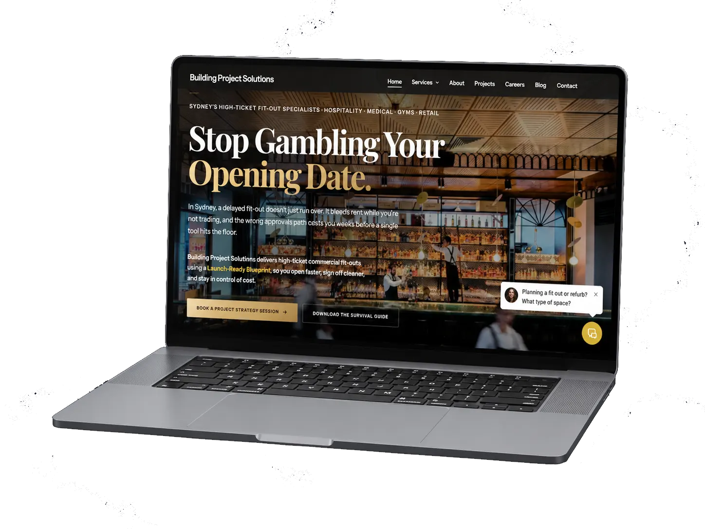 Building Project Solutions website built by Icarus AI